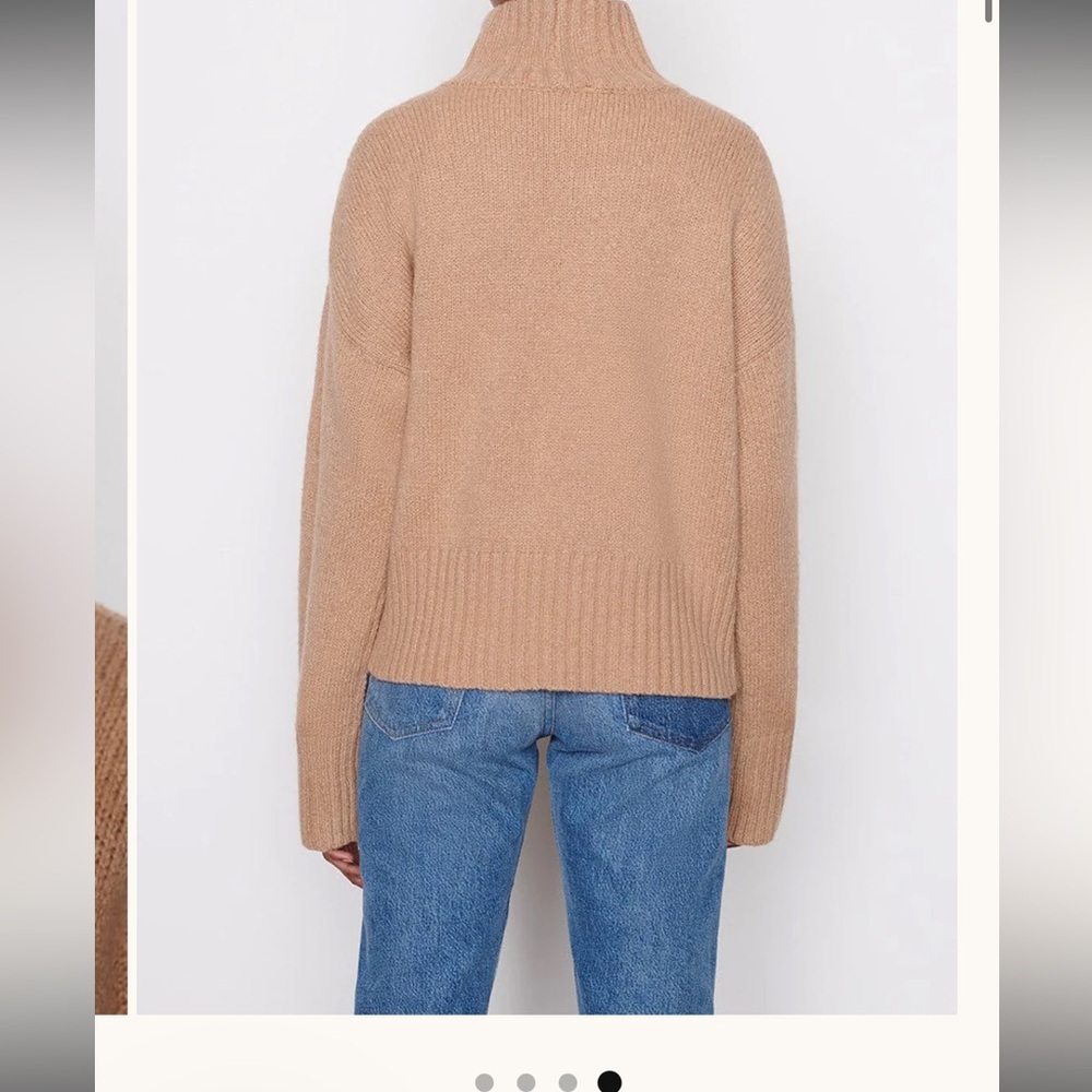 FRAME swingy turtleneck Cashmere Sweater Sz large - Picture 4 of 17